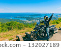 從伊勢志摩天際線欣賞伊勢灣和摩托車 132027189