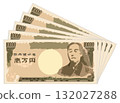 扇形 10,000 日圓鈔票插圖 132027288