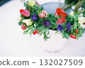 多彩的銀蓮花花束 132027509