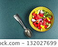 Refreshing watermelon cucumber salad. 132027699