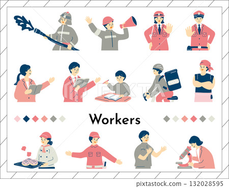 people of various professions 132028595