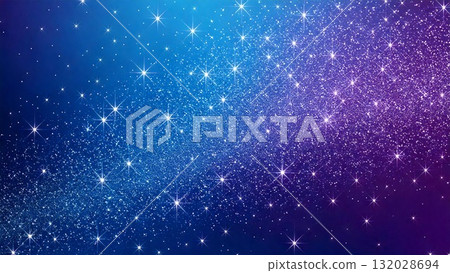 Magical Sparkling Space-Style Background Material, 16:9 Size, AI-Generated, Violet 132028694