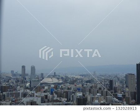 Aerial view of Kyocera Dome Osaka and Osaka city Aerial view of Kyocera Dome Osaka and Osaka city 132028913