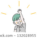 Boy raising hand 132028955