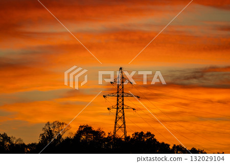 On the way home of sunsets 132029104