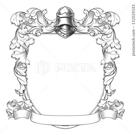 Coat of Arms Crest Family Heraldic Knight Shield Coat of Arms Crest Family Heraldic Knight Shield 132029183