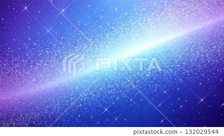 神奇閃耀的太空風格背景素材，16:9 尺寸，AI 生成，紫色 132029544