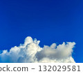 A refreshing landscape of summer blue skies and white cumulonimbus clouds | Blue sky, clouds, summer, scenery 132029581