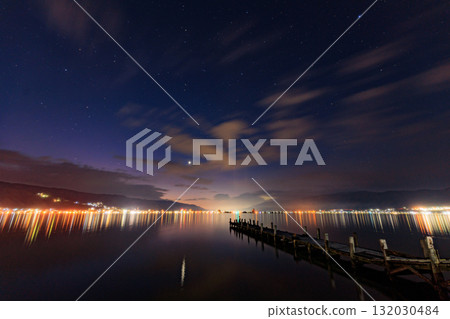 諏訪湖早晨[日出] 132030484