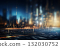 Futuristic hologram of digital techno economic trends with financial investment trading can be seen in abstract view of modern technology AI Generation 132030752