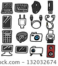 各類電子設備的簡單插圖集 132032674