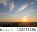 Bergnicourt, Rethel, Ardennes, Grand-Est, France, August, 28th, 2025, The sunset casts vibrant 132033290