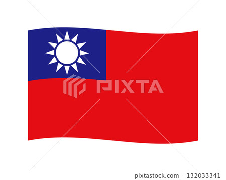 Simple Taiwan flag icon illustration material 2 Simple Taiwan flag icon illustration material 2 132033341