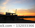 Sunset fishing port 132033366