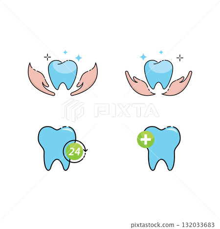 Tooth icons 132033683