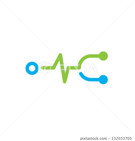 Medical pulse logo 132033705