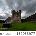 Enniskillen Castle is standing on the banks of Lough Erne in Northern Ireland. Dramatic clouds 132033977