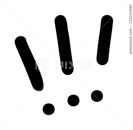 Hand-drawn doodle multiple exclamation marks icon simple cute sketch symbol of strong emotion and emphasis isolated on white background for creative journals. 132033982