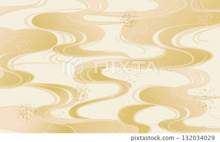 Wave Japanese style pattern illustration background 132034029