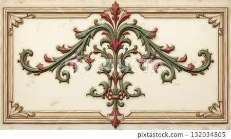 Ornament with acanthus leaves 132034805