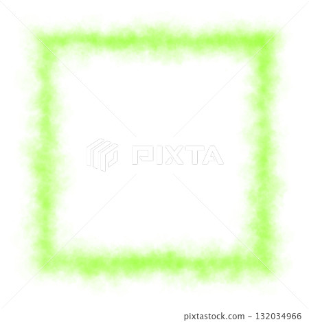 Green glowing smoky square frame with transparent background for mystical, magical or sci fi themed digital illustrations 132034966