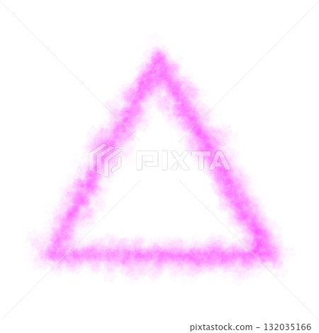 Glowing pink smoke triangle shape, frame with transparent background and soft neon light effect for abstract futuristic use Glowing pink smoke triangle shape, frame with transparent background and soft neon light effect for abstract futuristic use 132035166