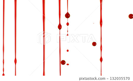 Blood Splash in Freeze Motion . Isolated on White Background 132035570