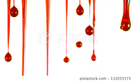 Blood Splash in Freeze Motion . Isolated on White Background 132035573