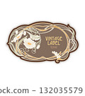 Decorative flowers and leaves in art nouveau style 132035579