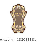 Decorative flowers and leaves in art nouveau style 132035581