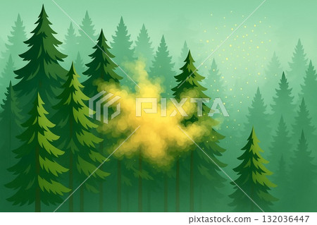 雪松林雪松花粉載體 132036447