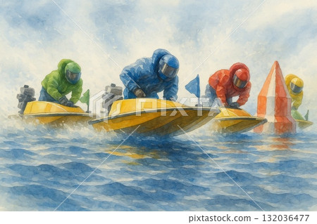 賽艇水彩畫 賽艇水彩畫 132036477