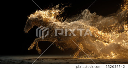 vfx horse running smoke fire vfx horse running smoke fire 132036542
