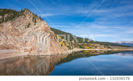 Taylor park reservoir, A huge lake near Almont in Colorado, USA 132036576