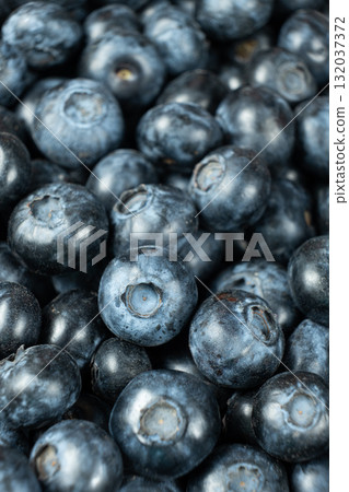 Macro View of Organic Blueberries. Natural Berry Background. 132037372