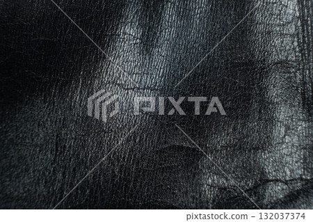 Macro of Black Leather Texture for Backgrounds Macro of Black Leather Texture for Backgrounds 132037374