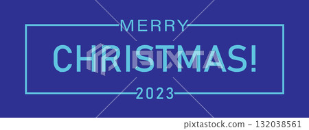 MERRY CHRISTMAS greeting inscription for postcard, cover, banner, poster and theme design 132038561