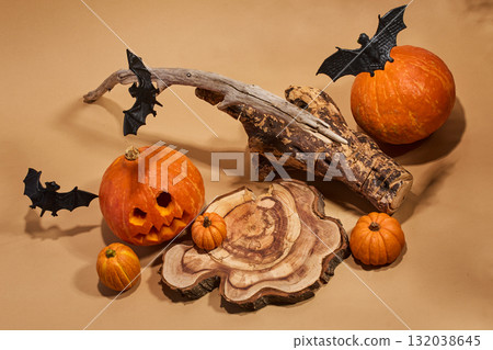 Halloween podium display for product. 132038645
