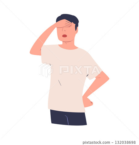 Man Character Can t Agree Arguing and Show Disagreement Vector Illustration Man Character Can t Agree Arguing and Show Disagreement Vector Illustration 132038698