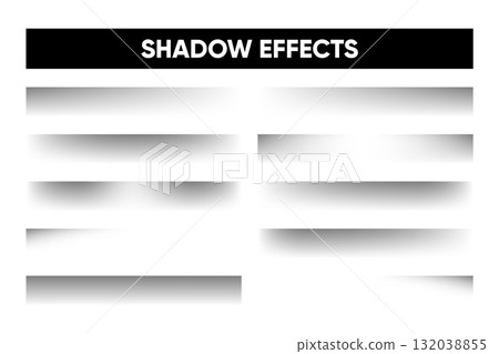 Set of realistic shadow effects. Template for poster or flyer. Banner shadows collection. Vector illustration. Set of realistic shadow effects. Template for poster or flyer. Banner shadows collection. Vector illustration. 132038855