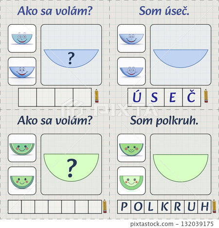 A learning map for young children. Learning geometry and the Slovak language. Labels in Slovak. Segment and semicircle. Made using Generative AI. Montessori method. A learning map for young children. Learning geometry and the Slovak language. Labels in Slovak. Segment and semicircle. Made using Generative AI. Montessori method. 132039175