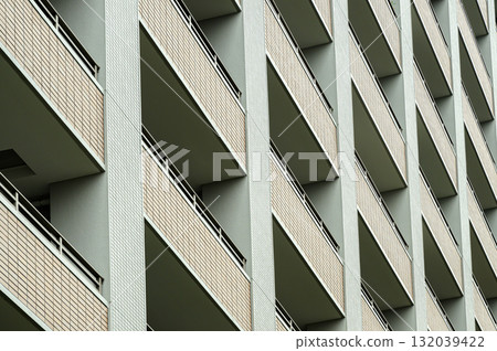 The orderly exterior of an apartment building | Beautiful architectural design with patterns 132039422