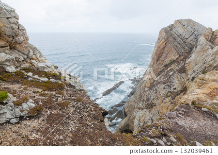 Cliffs of cape Penas landscape, Asturias, Spain Cliffs of cape Penas landscape, Asturias, Spain 132039461