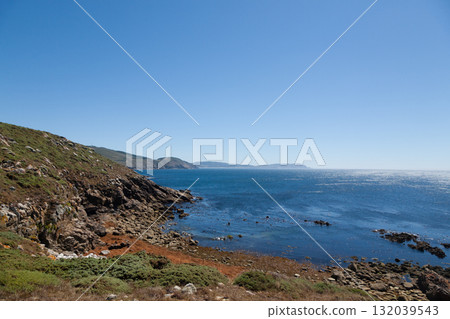 Cape Tourinan shoreline landscape, Galicia, Spain 132039543