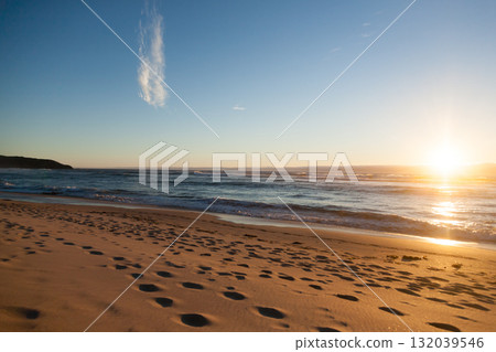 Galician beach landscape, Galicia, Spain. Do Rostro beach. 132039546