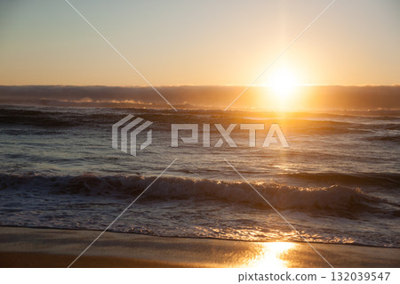 Galician beach landscape, Galicia, Spain. Do Rostro beach. Galician beach landscape, Galicia, Spain. Do Rostro beach. 132039547