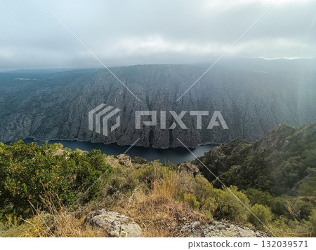 Ribeira Sacra landscape, Galicia, Spain panorama 132039571