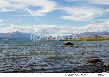 Khoton lake landscape, Altai, Mongolia, Tsengel district Khoton lake landscape, Altai, Mongolia, Tsengel district 132039623