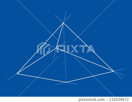 Geometric Lines on Blue Background Geometric Lines on Blue Background 132039672