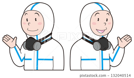 Man wearing protective clothing 132040514